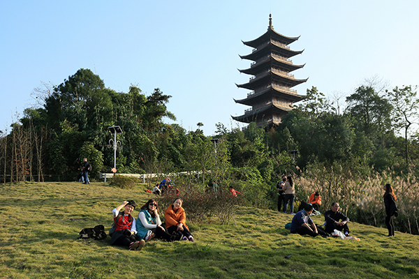 2.  市民在青山湖国家湿地公园沐浴冬日暖阳.jpg