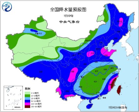 2013年7月中旬天气趋势预报